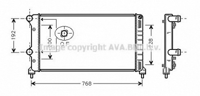 AVA QUALITY COOLING ft2250 -  Радиатор, охлаждение двигателя